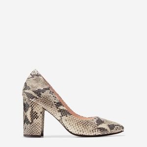Cole Haan Eliree Snake Print Block Heel Pumps